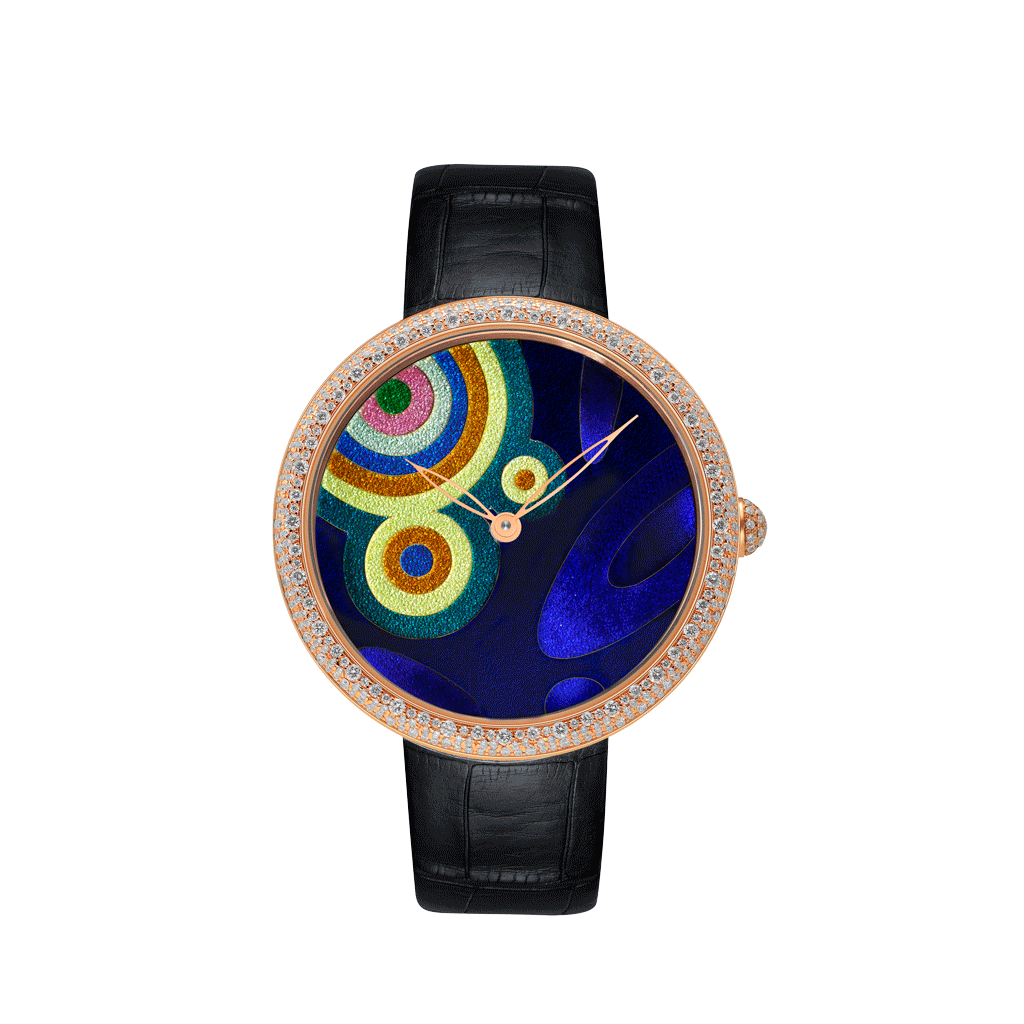 表盘上倒写的“福”字寓意“鼠年到,福气到”