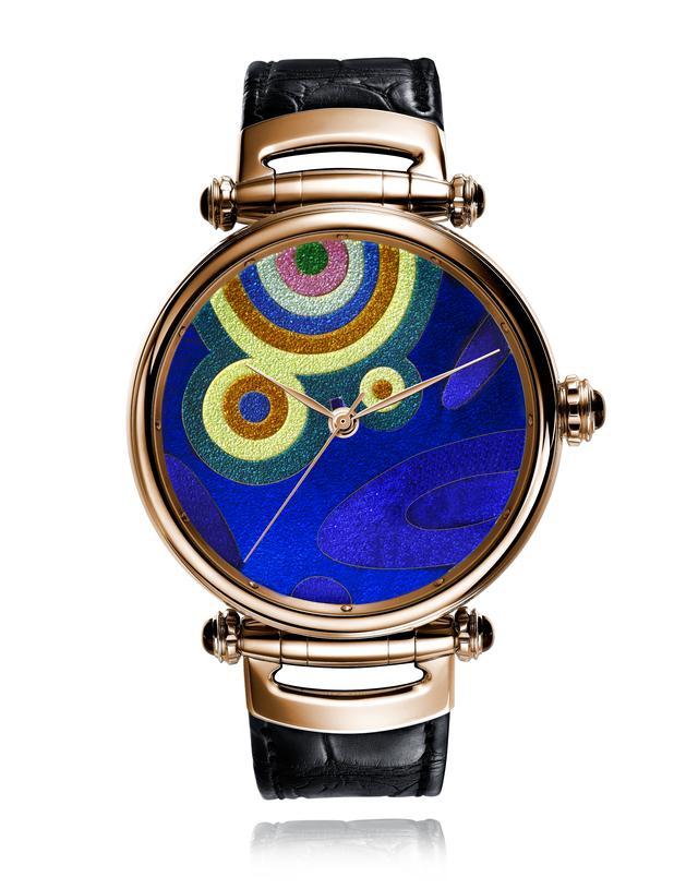 庚子黄金掐丝珐琅腕表(孔氏壳款)